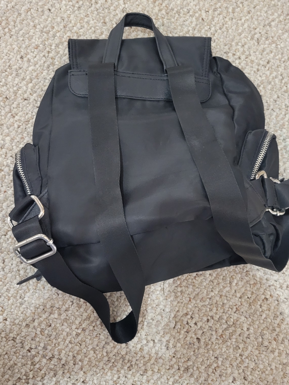 Black Nylon Casual Backpack - Classic Everyday Carry - Picture 6 of 6